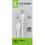 Strāvas kabelis Cellularline 120cm USB-C USB A vīriešu balts