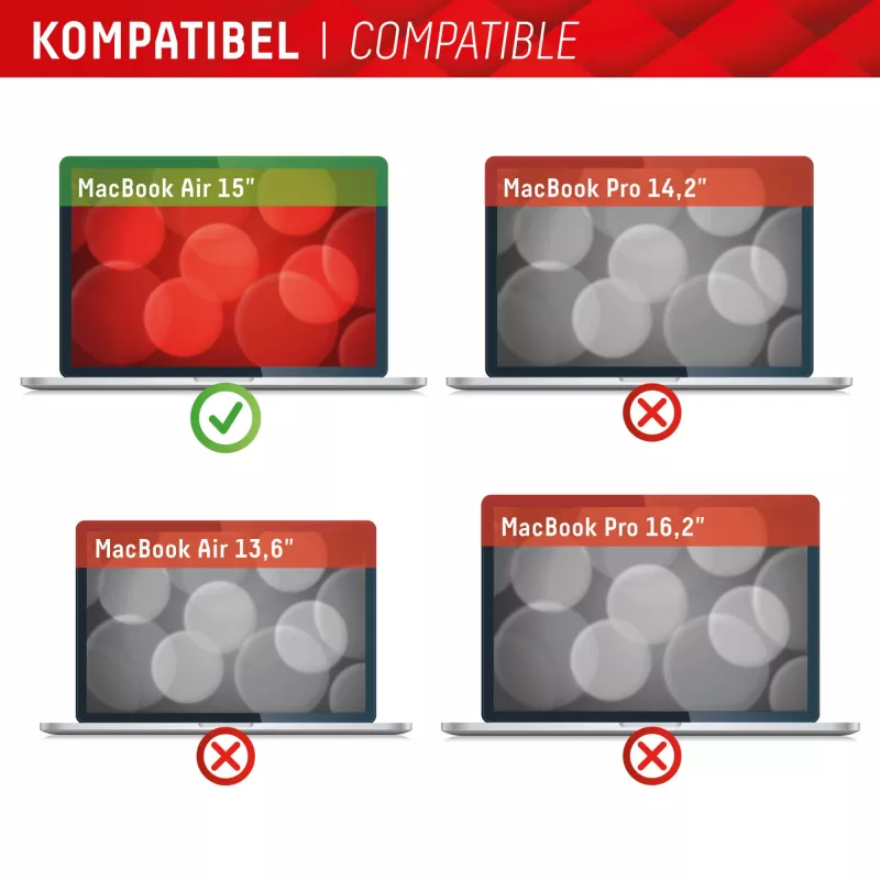 Displex PRIVACY SAFE magnētiskais 2-virzienu privātuma filtrs MacBook Air 15 collu matēts 5H