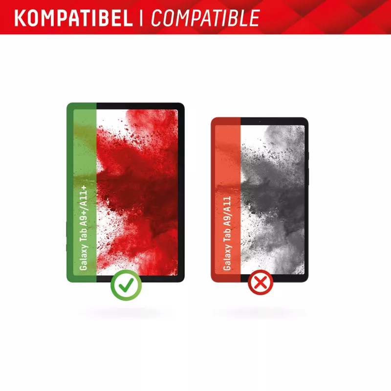 Displex Tablet Glass (9H) Samsung Galaxy Tab A11+/A9+, Eco montāžas rāmis, nesalaužams