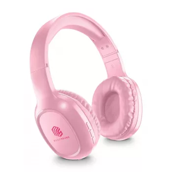 Music Sound Basic Bluetooth austiņas ar mikrofonu un tālvadību (rozā)