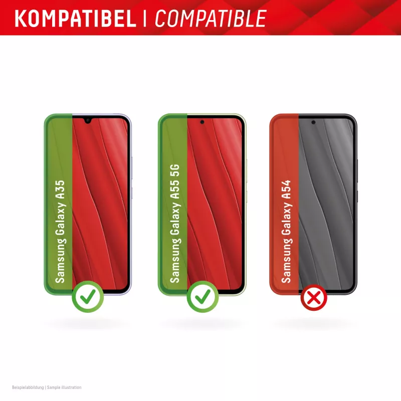 Displex ekrāna aizsargstikls (10H) Samsung Galaxy A35/A55 5G, Eco montāžas rāmis, izturīgs pret skrāpējumiem