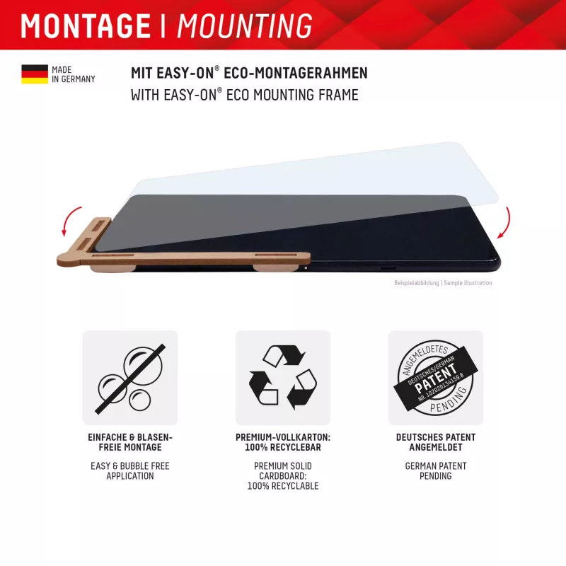 Displex Tablet Glass (9H) Apple iPad Pro 11'' (2025/2024), Eco Montāžas Rāmis, nesalaužams, īpaši plāns, neredzams
