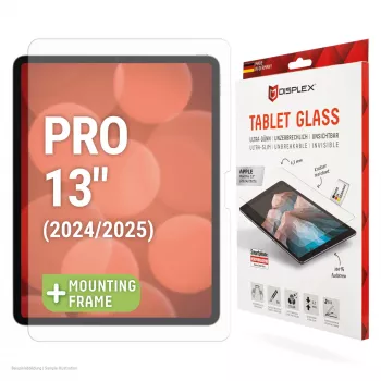 Displex Tablet Glass (9H) Apple iPad Pro 13'' (2025/2024), Eco Mounting Frame, nelaužams, īpaši plāns, neredzams