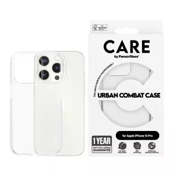 PanzerGlass CARE Cover iPhone 15 Pro Caurspīdīgs Urban Combat Clear Frame