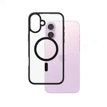 PanzerGlass® HardCase Caurspīdīgs ar Melnu MagSafe & Rāmi iPhone 16 Plus