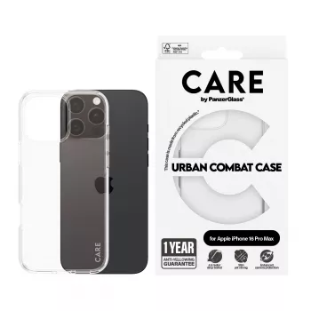 PanzerGlass CARE Flagship Case Caurspīdīgs Urban Combat iPhone '24 6.9 collu Pro