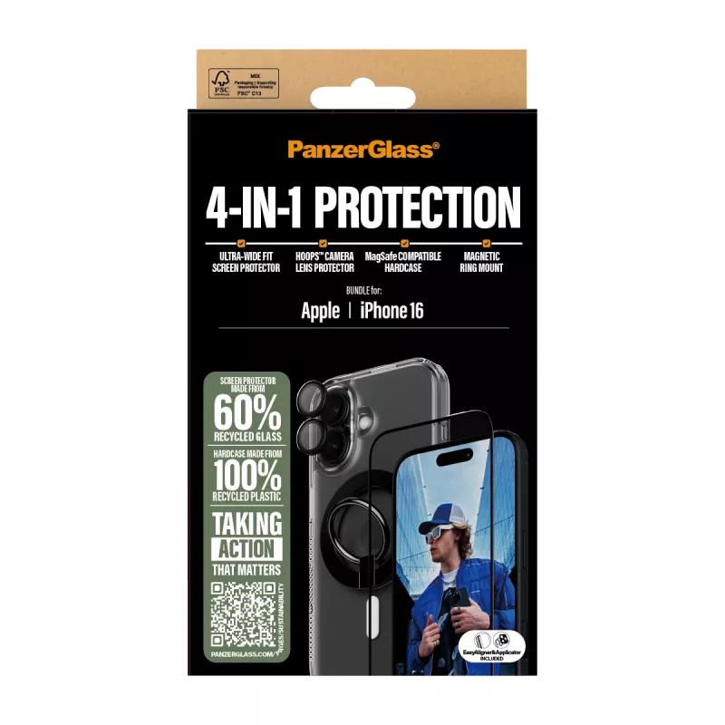 PanzerGlass 4-in-1 Aizsardzības Komplekts iPhone '24 6.1