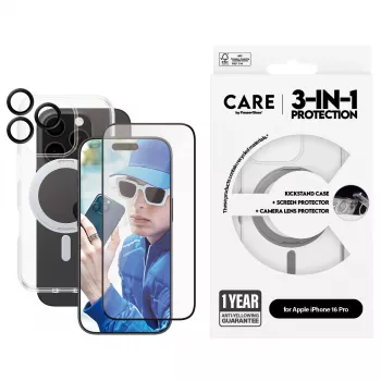 PanzerGlass CARE™ 3-in-1 Keramikas komplekts iPhone 16 Pro