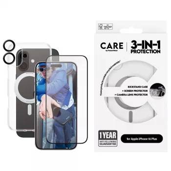 PanzerGlass CARE™ by ® 3-in-1 Ceramic Bundle iPhone 16 Plus