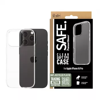 PanzerGlass SAFE. by ® TPU Macīgs Caurspīdīgs Vāciņš iPhone 16 Pro