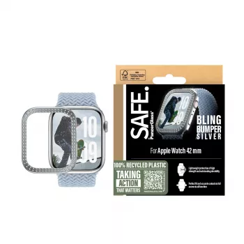PanzerGlass SAFE. by ® Bling Bumper Sudrabs Apple Watch Series 11 | 10 | 42mm