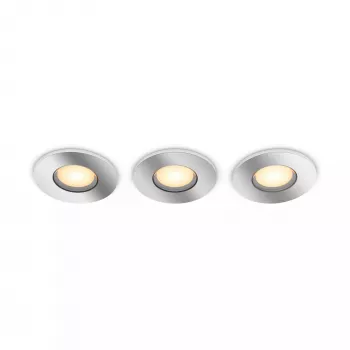 Philips Hue White Ambiance Adore iebūvējamais griestu lampu komplekts 3x350 lm, regulējama baltā gaisma