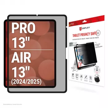 Displex TABLET PRIVACY SAFE noņemams 2-virzienu privātuma filtrs iPad Pro 13 collu / Air 13 collu (2024/2025)