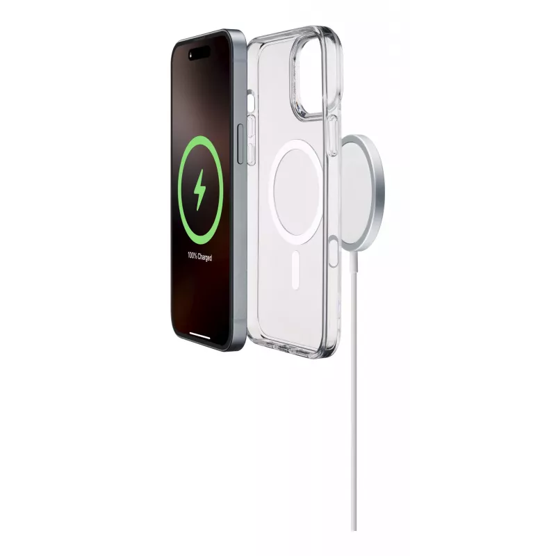 Cellularline Gloss Mag - iPhone 16 Pro Max magnētiskais caurspīdīgais vāciņš ar integrētiem magnētiem bezvadu uzlādei un MagSafe stiprinājumiem