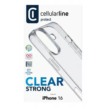 Caurspīdīgs vāciņš Cellularline CLEARDUOIPH16T iPhone 16 15,5 cm