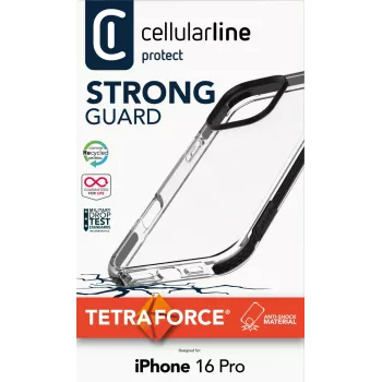 Aizsargmaciņa Cellularline TETRACIPH16PROT iPhone 16 Pro 6,3 collu Melna