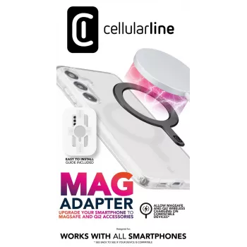Cellularline Mag Adapter magnētiskais gredzens viedtālruņiem, MagSafe ekosistēmas iespējotājs