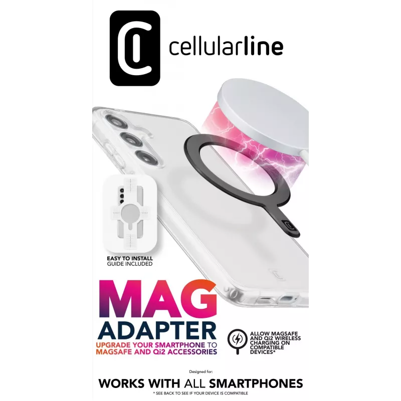 Cellularline Mag Adapter magnētiskais gredzens viedtālruņiem, MagSafe ekosistēmas iespējotājs