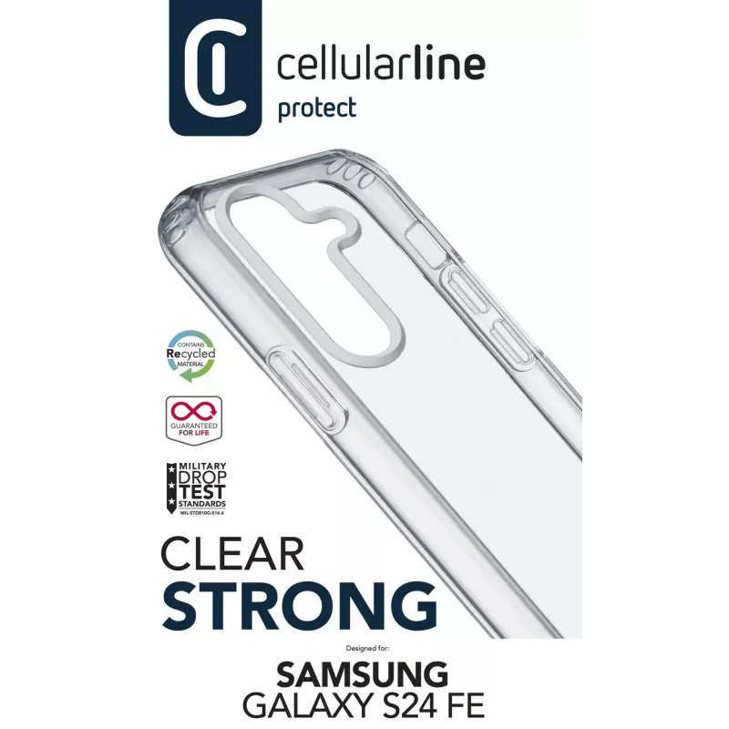 Cellularline CLEARDUOGALS24FET caurspīdīgs vāciņš Samsung Galaxy S24fe