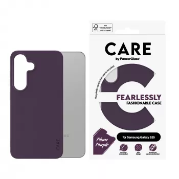 PanzerGlass CARE by Fashionable Case Plūmju Purpursarkanā Samsung Galaxy S25 Caurspīdīgs