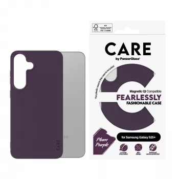 PanzerGlass CARE™ by ® Maciņš Plum Purple ar Qi saderību Samsung Galaxy S25+