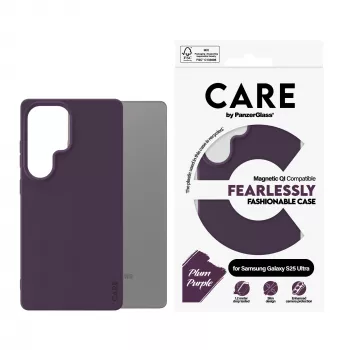 PanzerGlass CARE™ by ® Maciņš Plum Purple ar Qi saderību Samsung Galaxy S25 Ultra