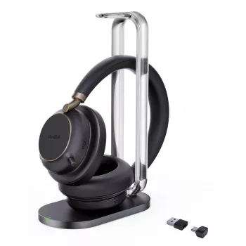 Yealink BH76 Plus ar uzlādes staciju Teams melns USB-C/A austiņas