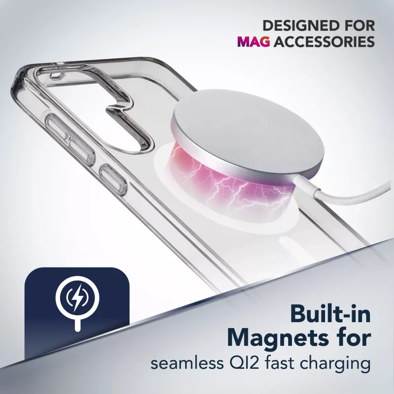 Cellularline Gloss Mag caurspīdīgs magnētiskais vāciņš Samsung Galaxy S25