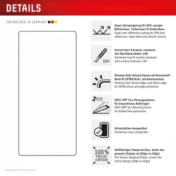 Displex Premium ekrāna aizsargs (Pilna pārklājuma, 10H) Samsung Galaxy S25 Ultra, Eco montāžas rāmis, Pilns pārklājums