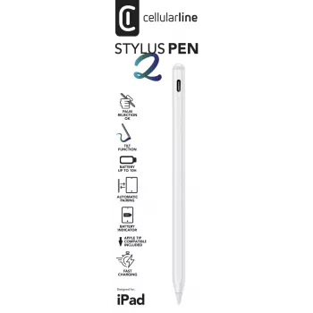 Cellularline STYLUSPEN2IPAD pelēks irbuļa pildspalva Apple planšetēm, 80 g