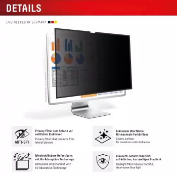Displex PRIVACY SAFE noņemams 2-virzienu privātuma filtrs Studio Display 27 collām