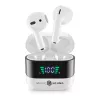 Music Sound SPARK TWS austiņas ar LED displeju, baltas