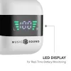 Music Sound SPARK TWS austiņas ar LED displeju, baltas