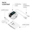 Music Sound SPARK TWS austiņas ar LED displeju, baltas