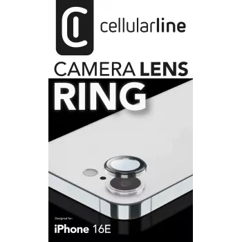 Aizsargstikls kamerai un ekrānam Cellularline CAMERARINGIPHSE4 iPhone SE 2025, caurspīdīgs, pret skrāpējumiem