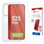Displex ekrāna aizsargstikls + maciņš Samsung Galaxy S25 Edge, EASY-ON® Eco montāžas rāmis, skrāpējumu izturīgs