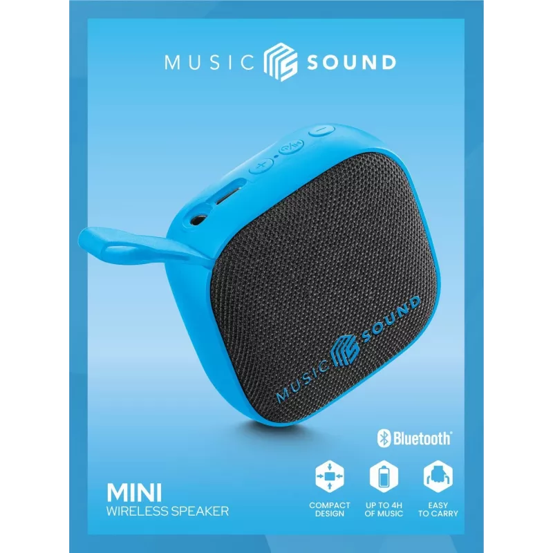 Music Sound Bluetooth skaļrunis Mini 3W, zils