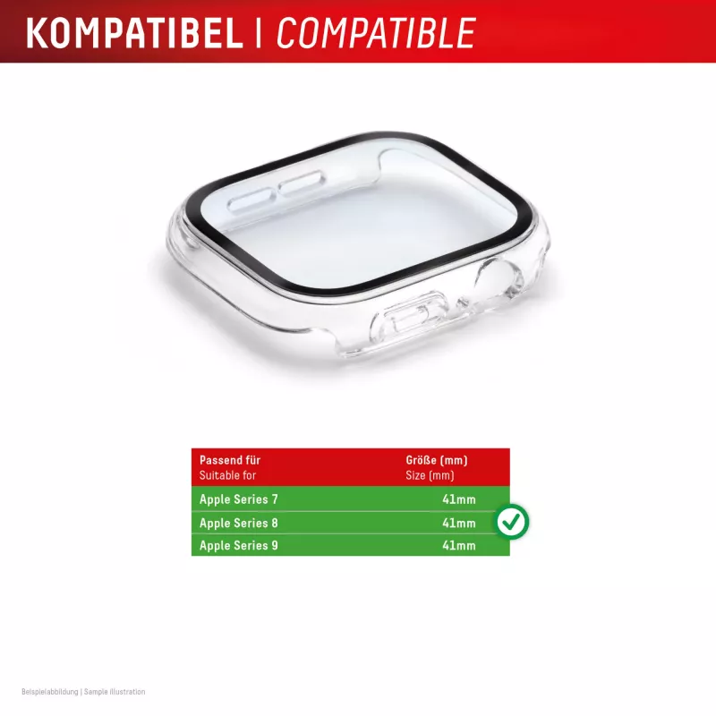 Displex Full Body apvalks Apple Watch Series 7/8/9 (41 mm), caurspīdīgs