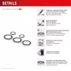 Displex Premium kameras lēcas stikls, Samsung Galaxy S25 Ultra, 10H, Viena gredzena, DLC, caurspīdīgs, Quick Mount