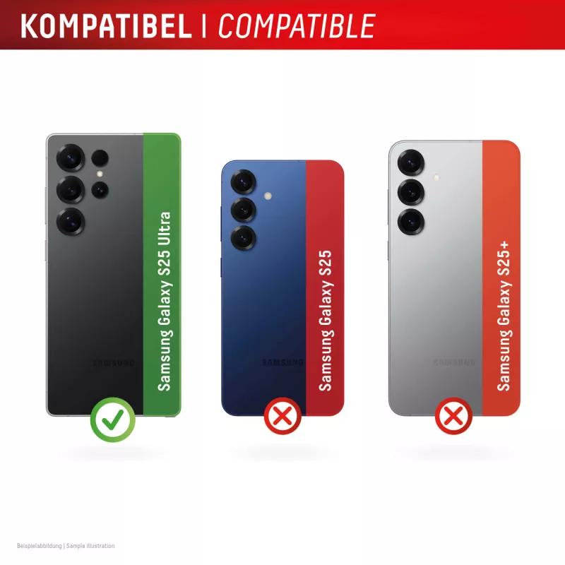 Displex Premium kameras lēcas stikls, Samsung Galaxy S25 Ultra, 10H, Viena gredzena, DLC, caurspīdīgs, Quick Mount
