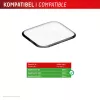 Displex Unbreakable Full Cover Smart Glass Apple Watch SE3/SE2/SE (40mm), 2-Pack, Ultra-Plāns, Mala-Malā, Eco Mount
