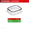 Aizsargstikls PanzerGlass Displex 10H Apple Watch Ultra 3/Ultra 2/Ultra (49mm) — pilna korpusa, IP68, uzspraužams, caurspīdīgs
