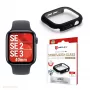 Aizsargstikls PanzerGlass Displex 10H Apple Watch SE3/SE2/SE (40mm) — pilns korpuss, IP68, uzspraužams, melns matēts