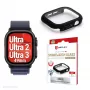 PanzerGlass Displex 10H ekrāna aizsargs Apple Watch Ultra 3/Ultra 2/Ultra (49mm), pilna korpusa, IP68, uzspraužams, melns matēts