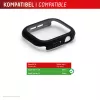 Displex 10H rūdīts stikls Apple Watch 11/10 (46mm), pilna korpusa aizsardzība, IP68, uzspraužams, matēts melns