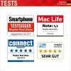 Displex ekrāna aizsargs (10H) + maciņš Apple iPhone 11, montāžas uzlīme, rūdīts stikls, pret skrāpējumiem