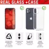 Displex ekrāna aizsargs (10H) + maciņš Apple iPhone 11, montāžas uzlīme, rūdīts stikls, pret skrāpējumiem