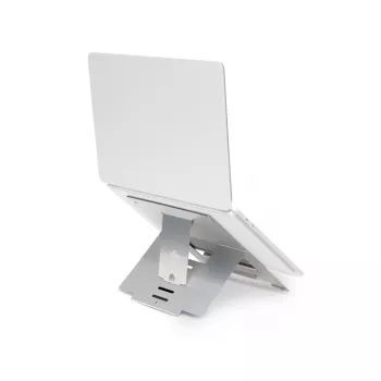 R-Go Tools Laptop statīvs R-Go Riser Flexible, regulējams salokāms klēpjdatora statīvs, ergonomisks, Hylite alumīnijs, sudraba
