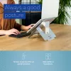 R-Go Tools Laptop statīvs R-Go Riser Flexible, regulējams salokāms klēpjdatora statīvs, ergonomisks, Hylite alumīnijs, sudraba