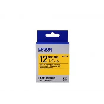 Epson Lentes Kasetne Pastel LK-4YBP Melns/Dzeltens 12mm (9m)